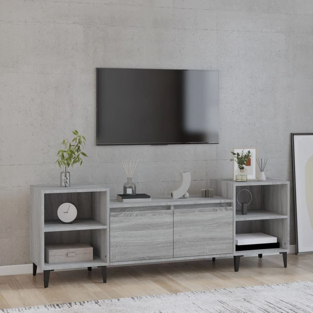 Vidaxl TV skrinka sivý dub sonoma 160x35x55 cm spracované drevo